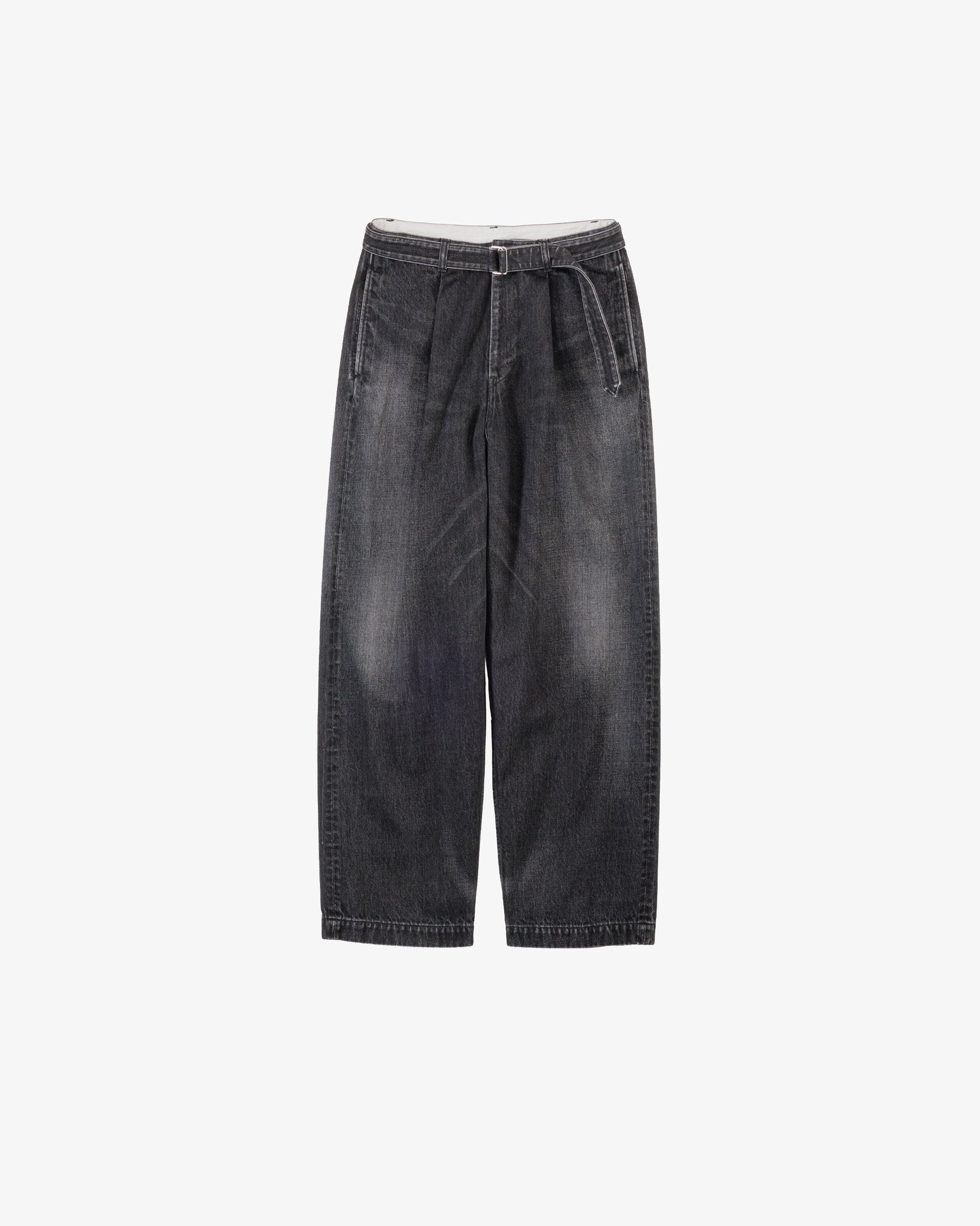 Graphpaper Selvage Denim Belted Pants - DARK FADE