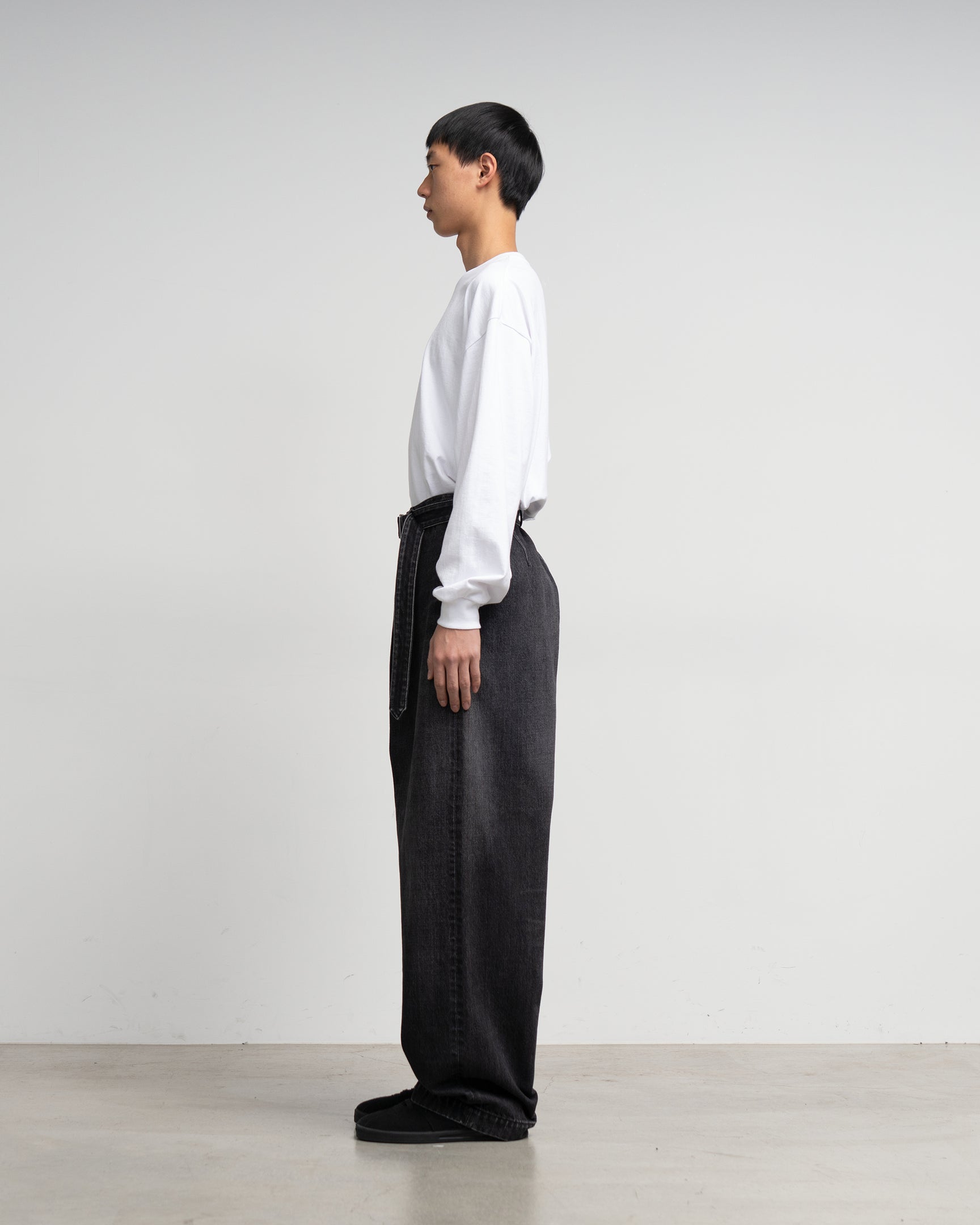 Graphpaper Selvage Denim Belted Pants - DARK FADE